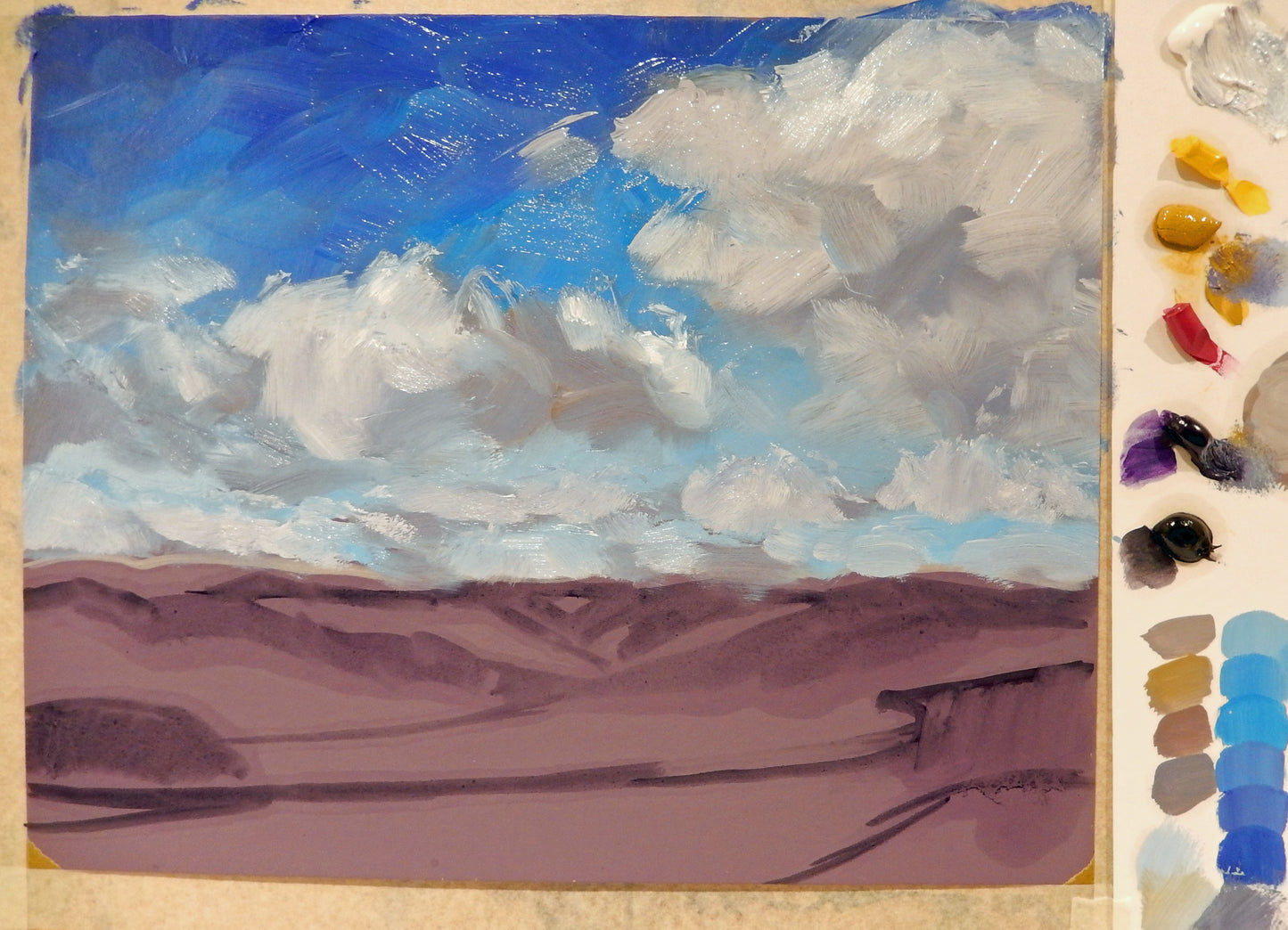 Clouds and moving shadows over the Peaks