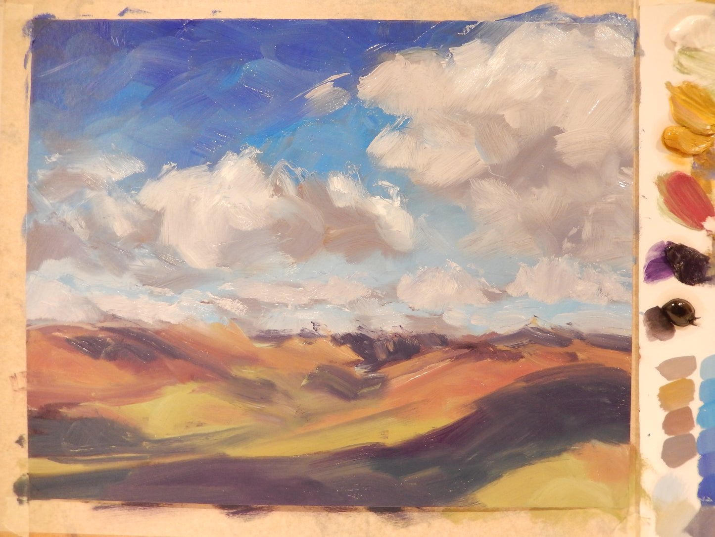 Clouds and moving shadows over the Peaks