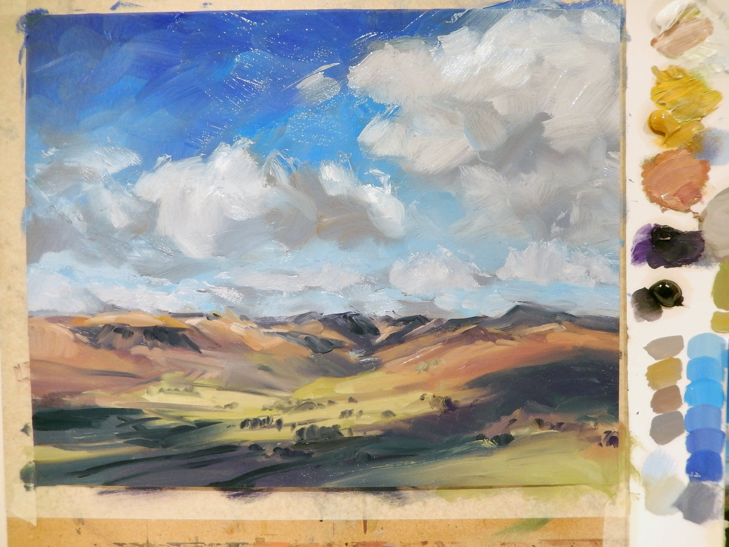 Clouds and moving shadows over the Peaks