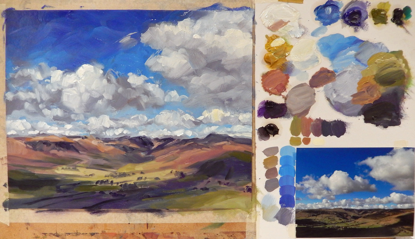 Clouds and moving shadows over the Peaks