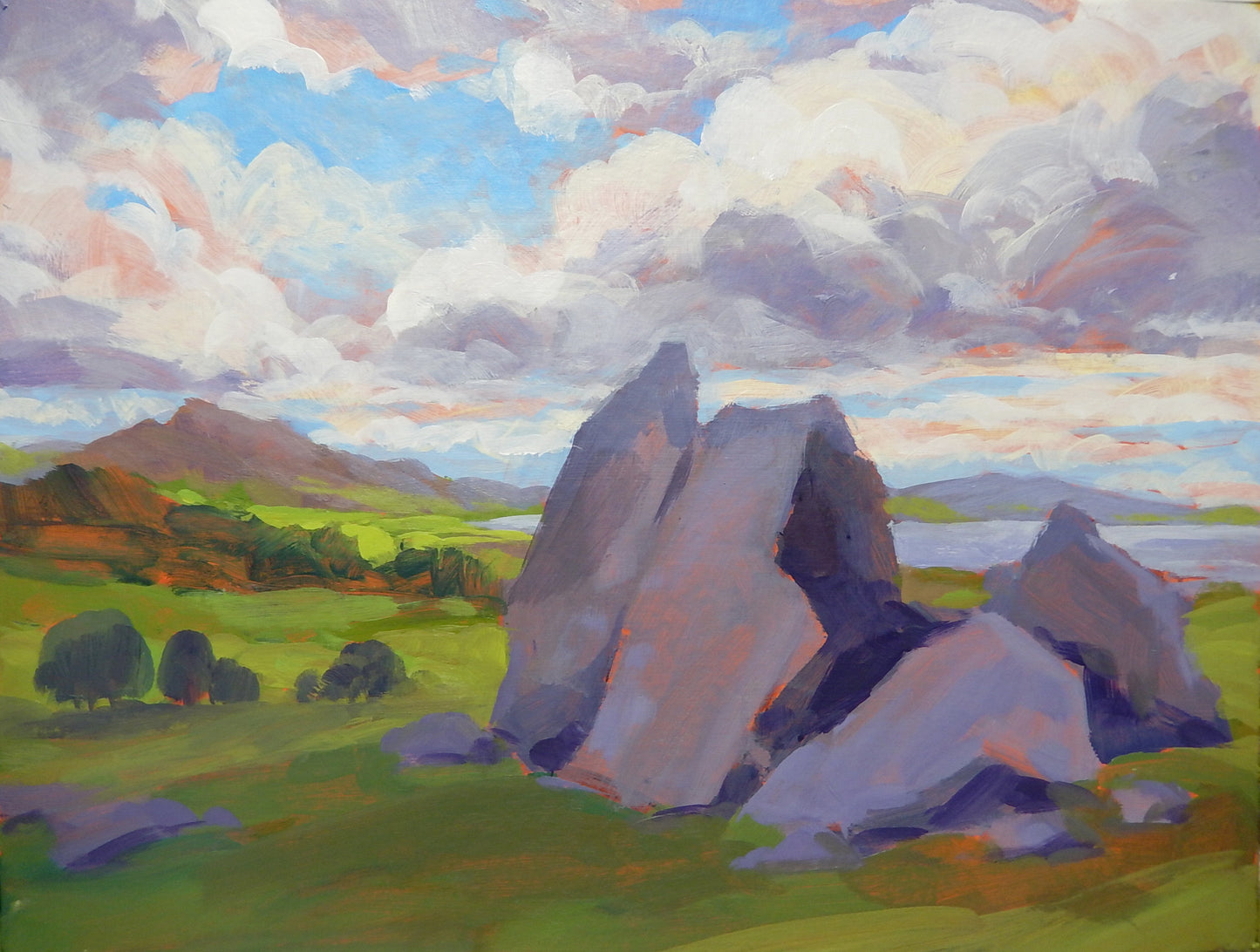 Ancient Monument of Greadal Fhinn Cairn, Kilchoan, acrylic