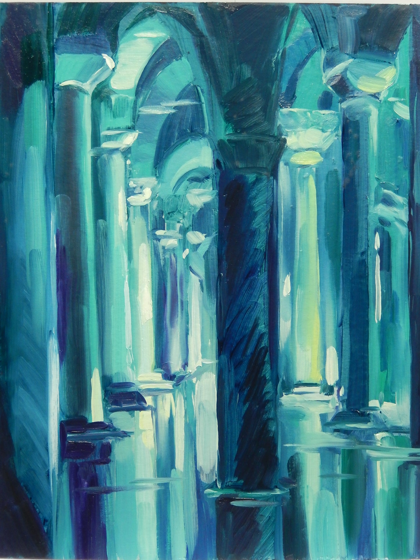 Basilica Cistern, Turquoise Light, Istanbul