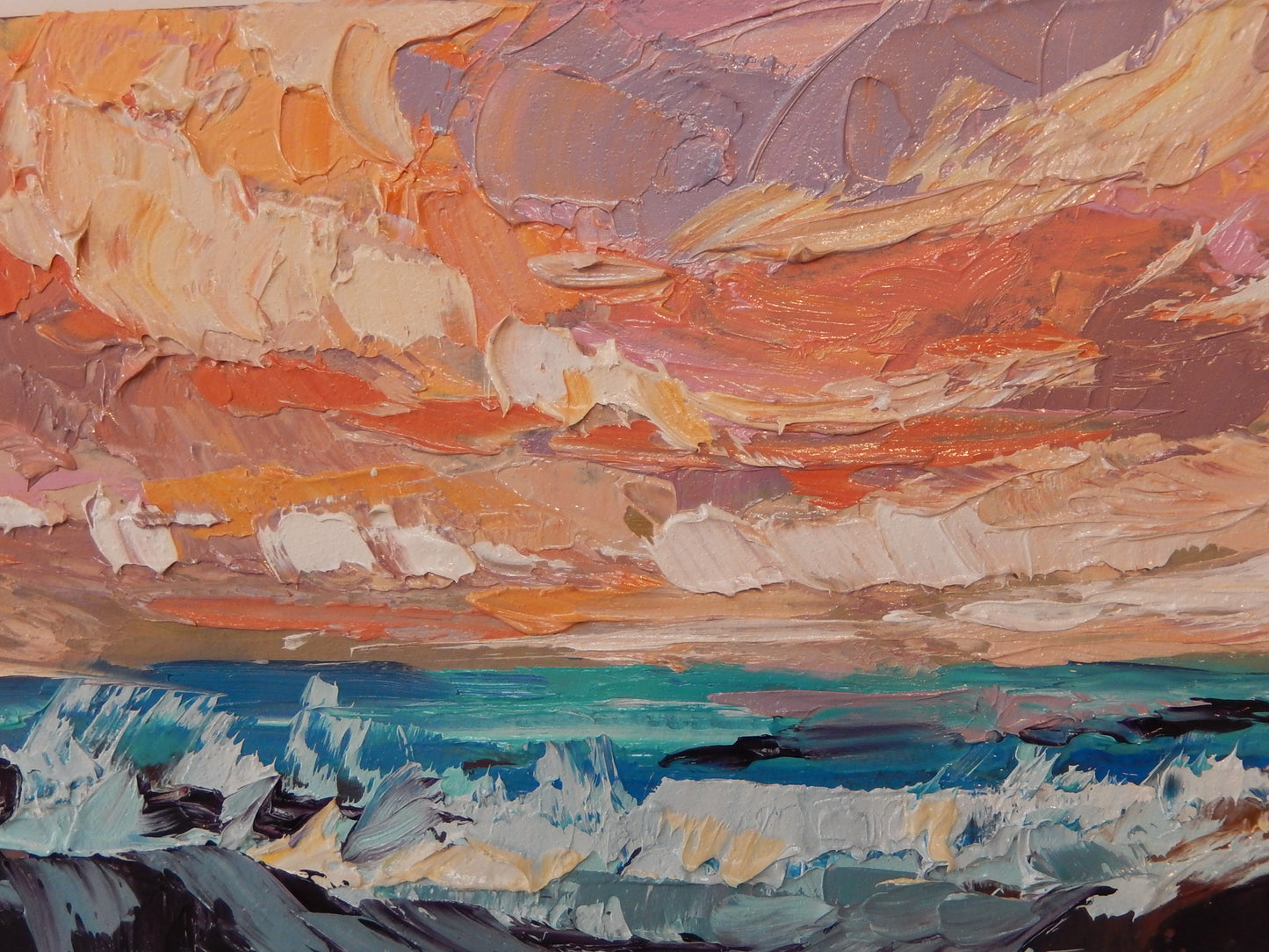 Seascapes with a palette knife