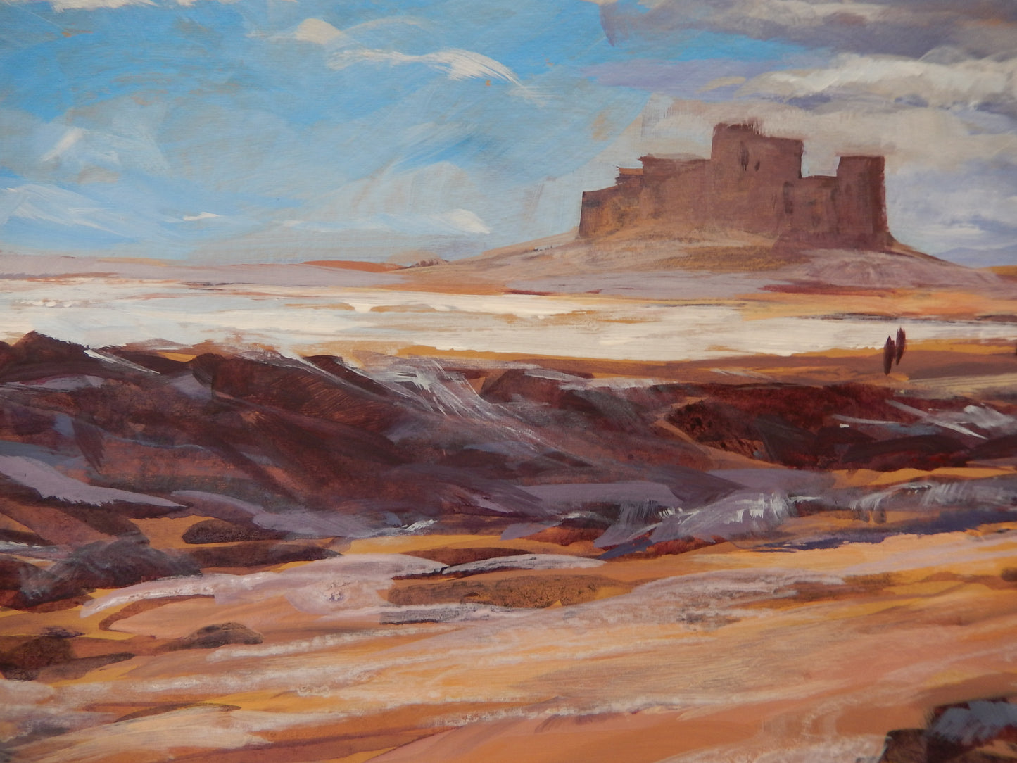 Guardian of the Shore, Bamburgh Castle - acrylic