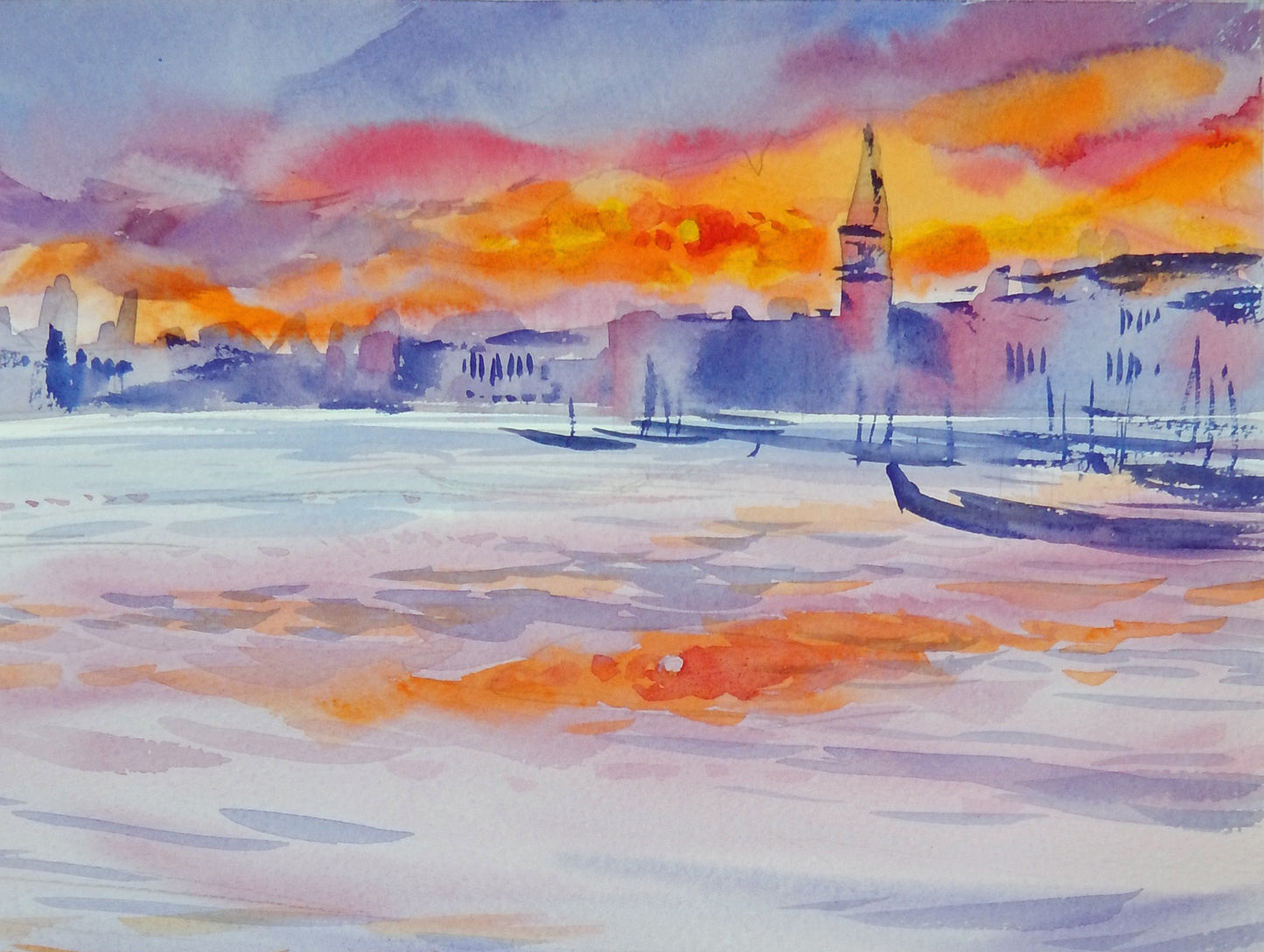 Sunset over Venice Sketch 2