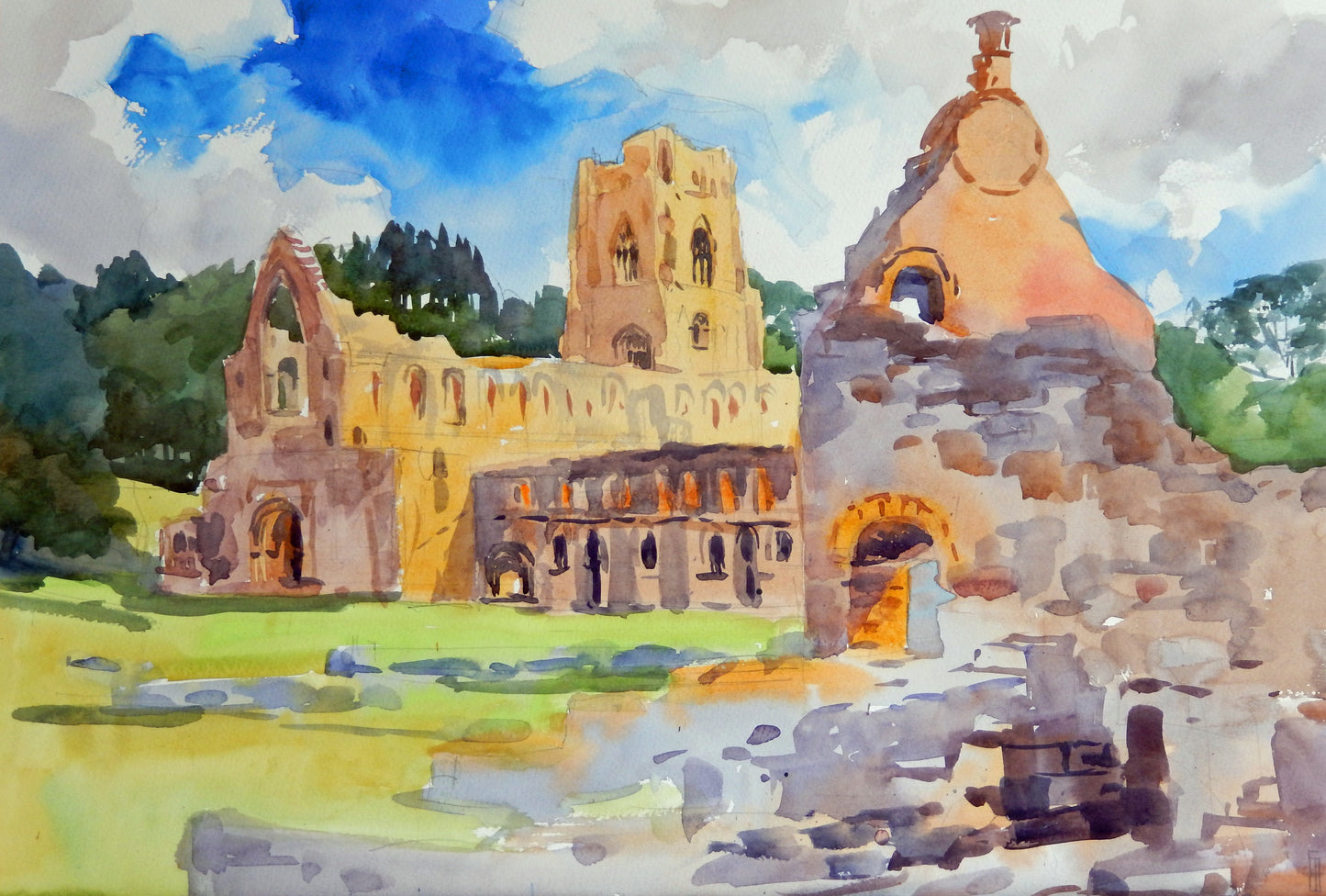 Clouds over the Cloisters, Fountains Abbey