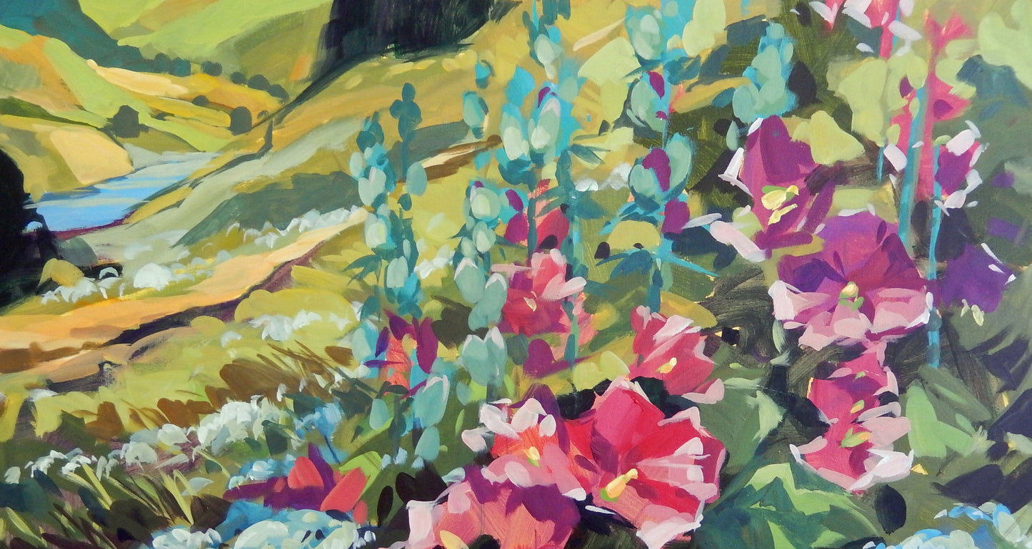 Wild Hollyhocks (print)