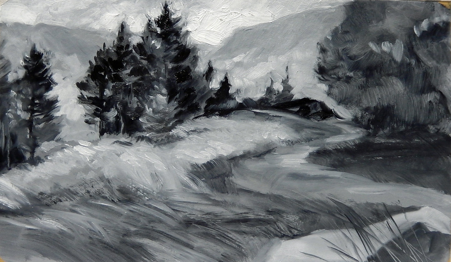 Pines at Dovestone Reservoir, oil