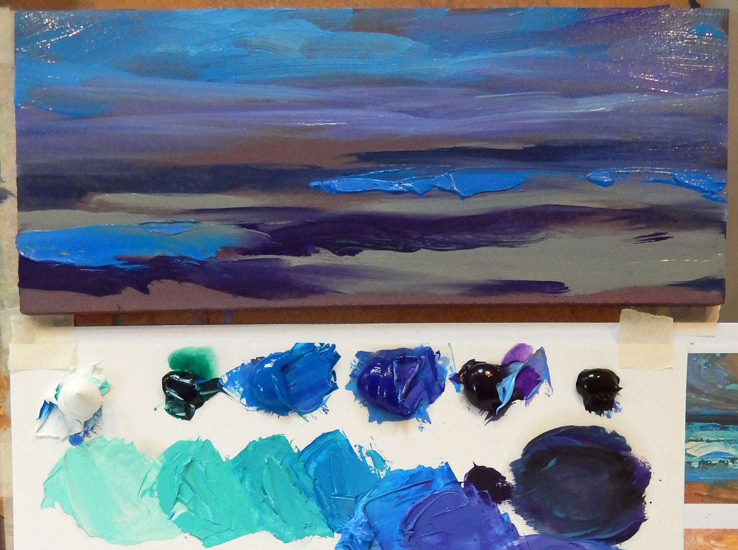 Seascapes with a palette knife