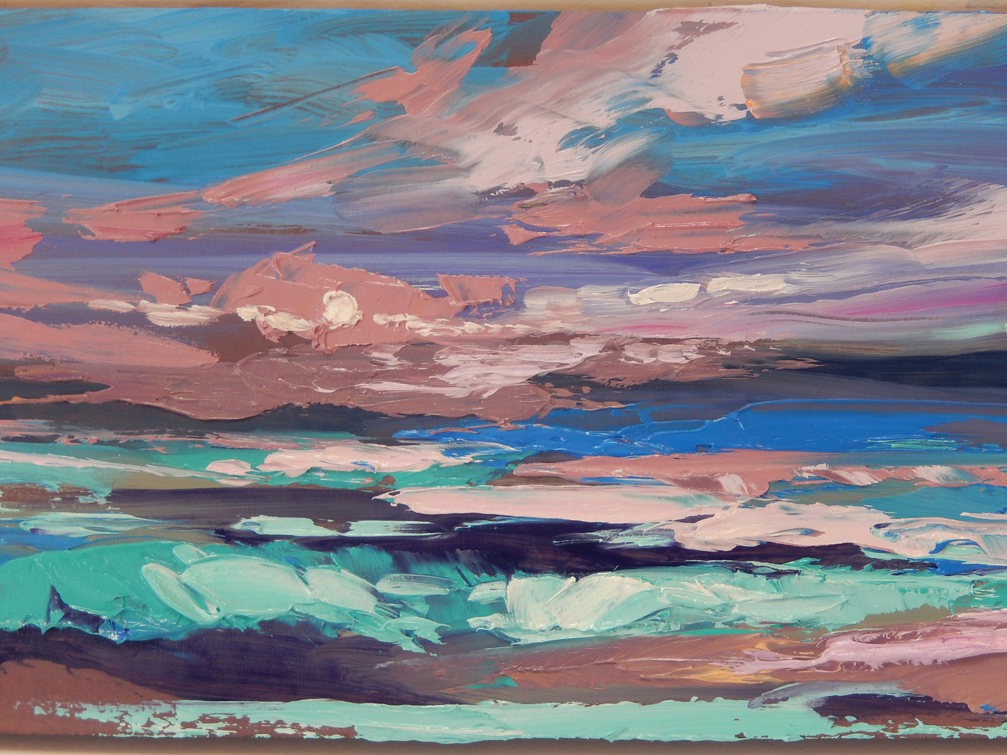 Seascapes with a palette knife