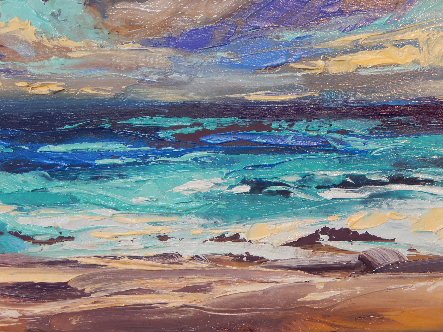 Seascapes with a palette knife