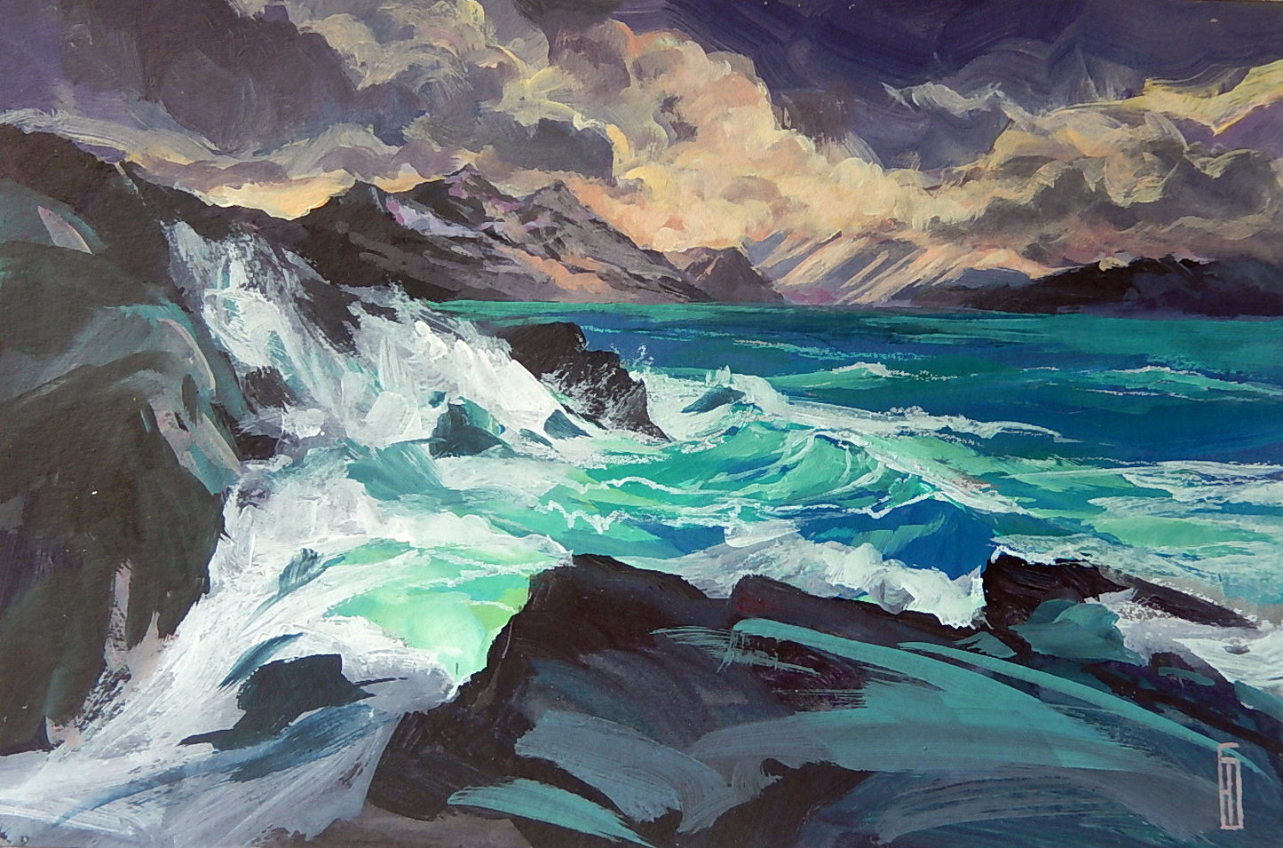 Turquoise Waves (study)