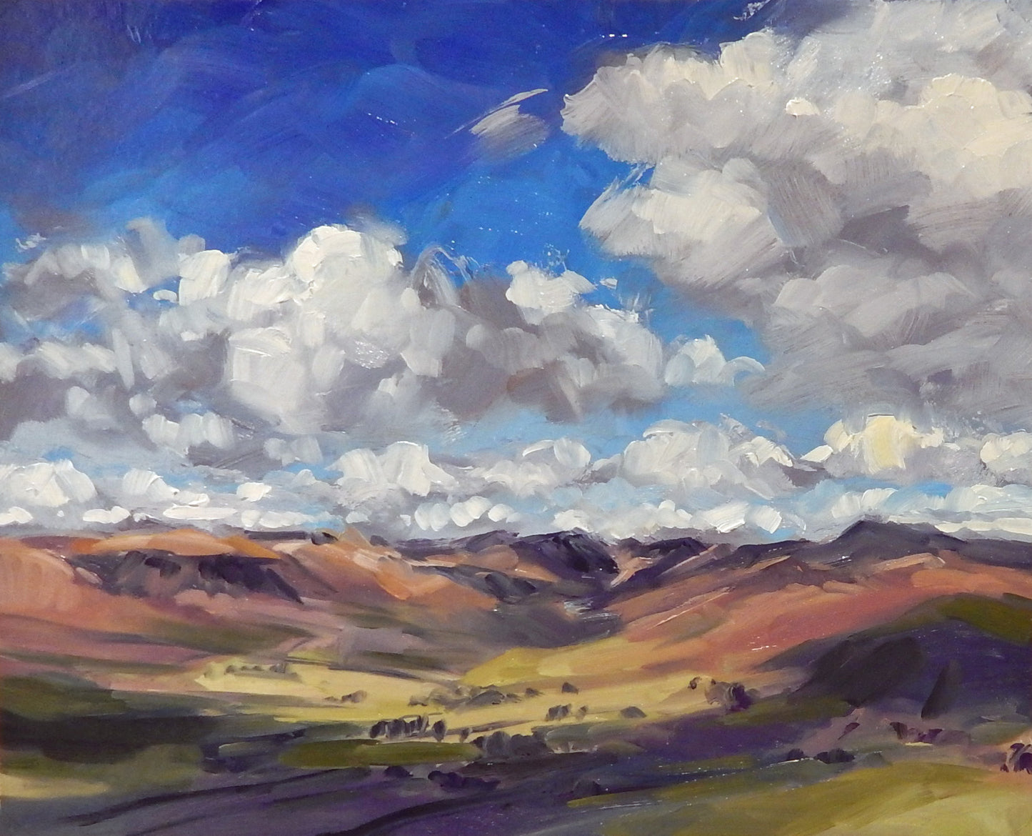 Clouds and moving shadows over the Peaks