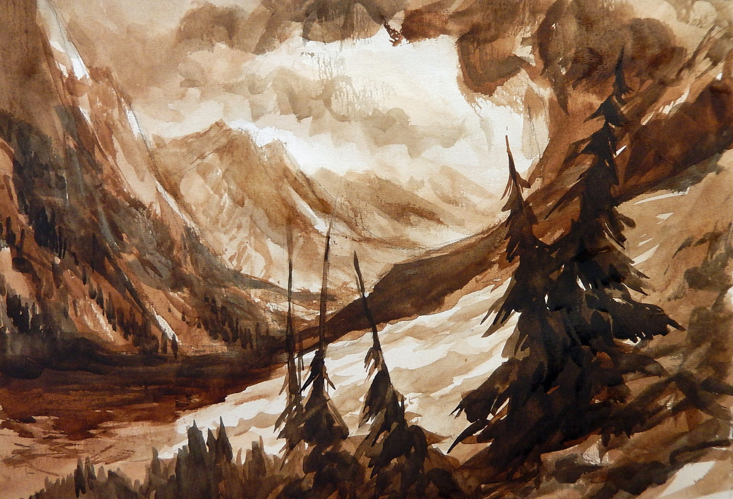 Austrian Mountains after JMW Turner