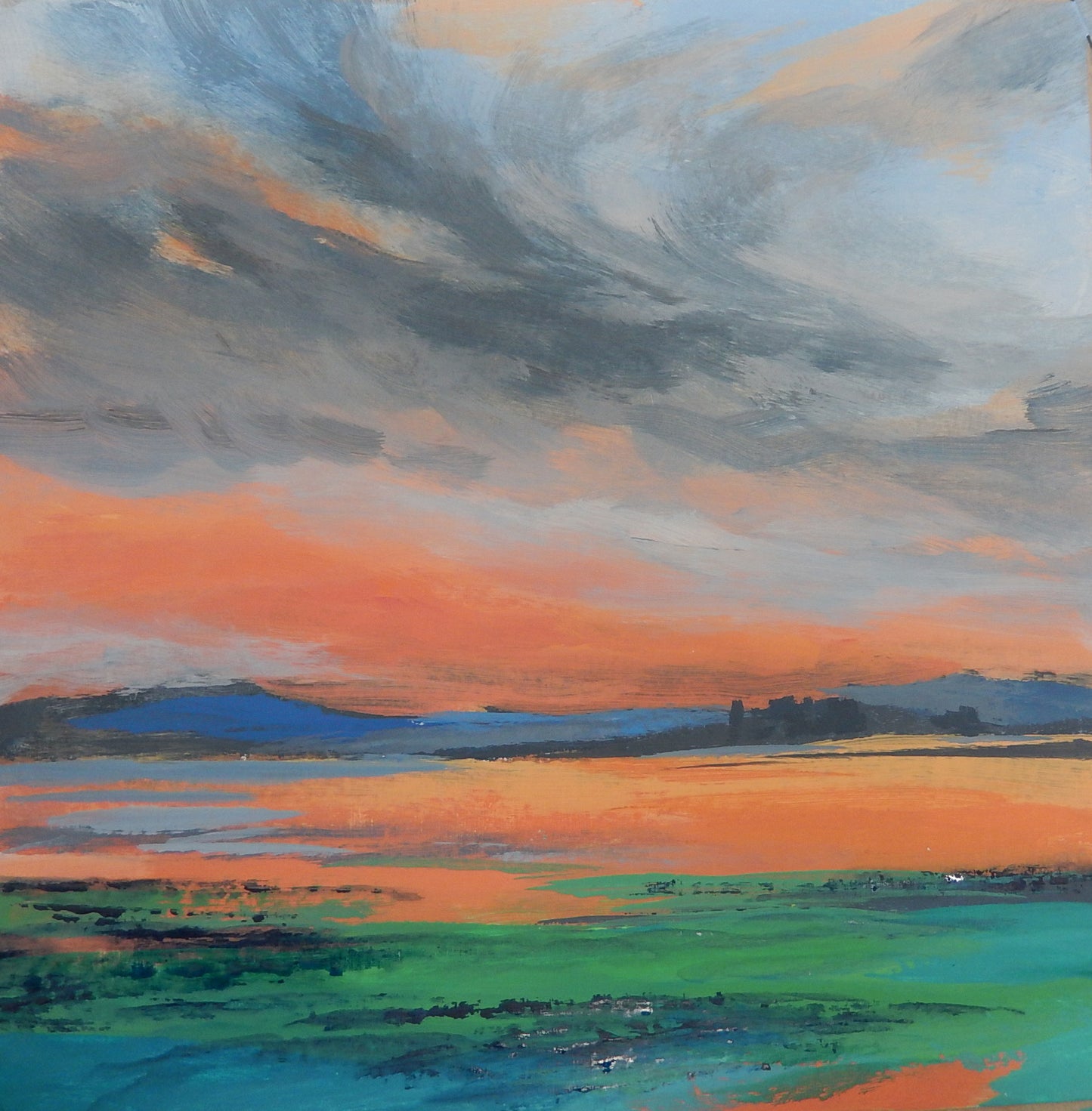 Sun Setting over Bamburgh Castle, inspired by Mick Ox