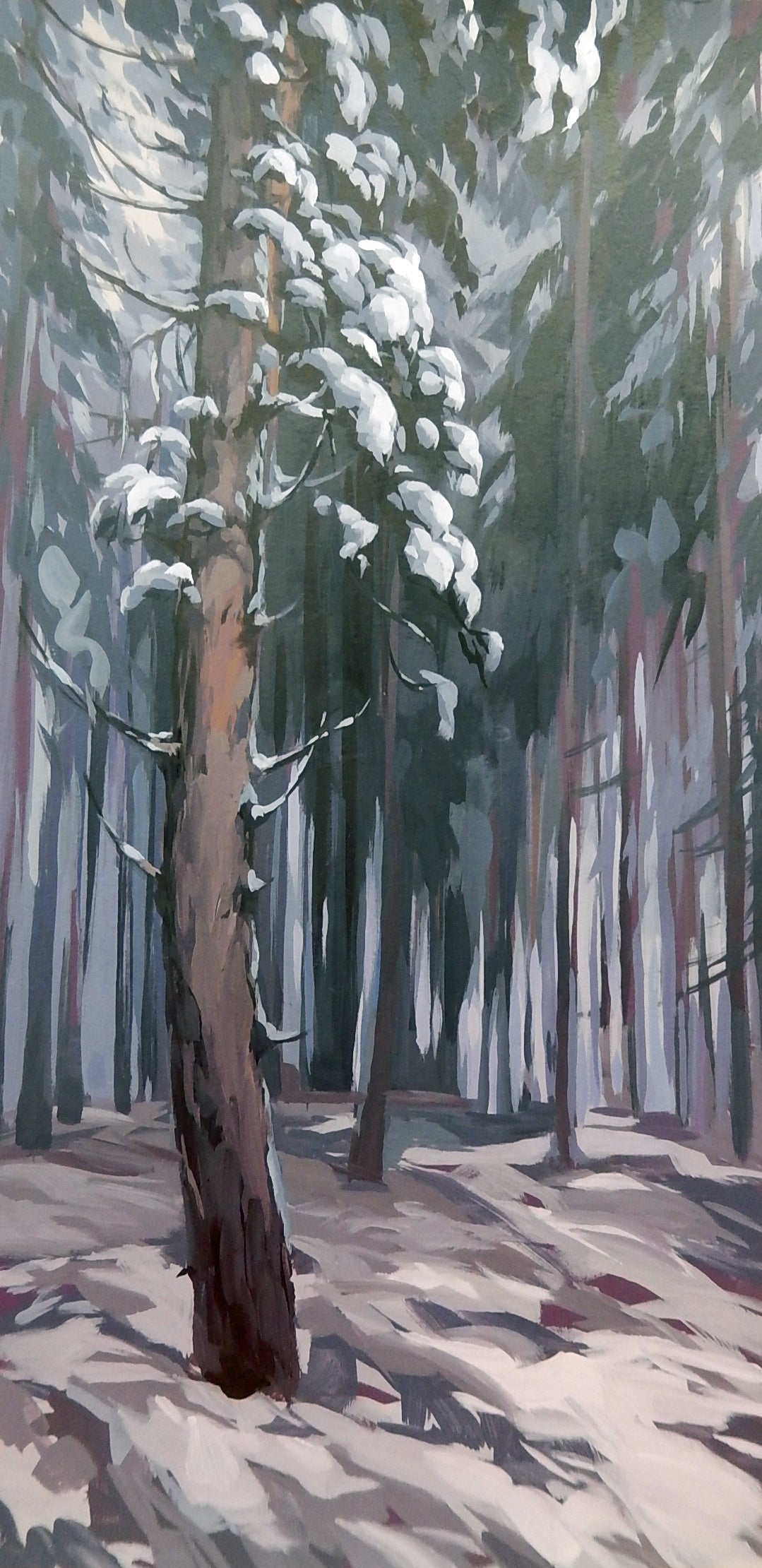 Heavy Snowfall (greeting card) Julia Borodina Fine Art