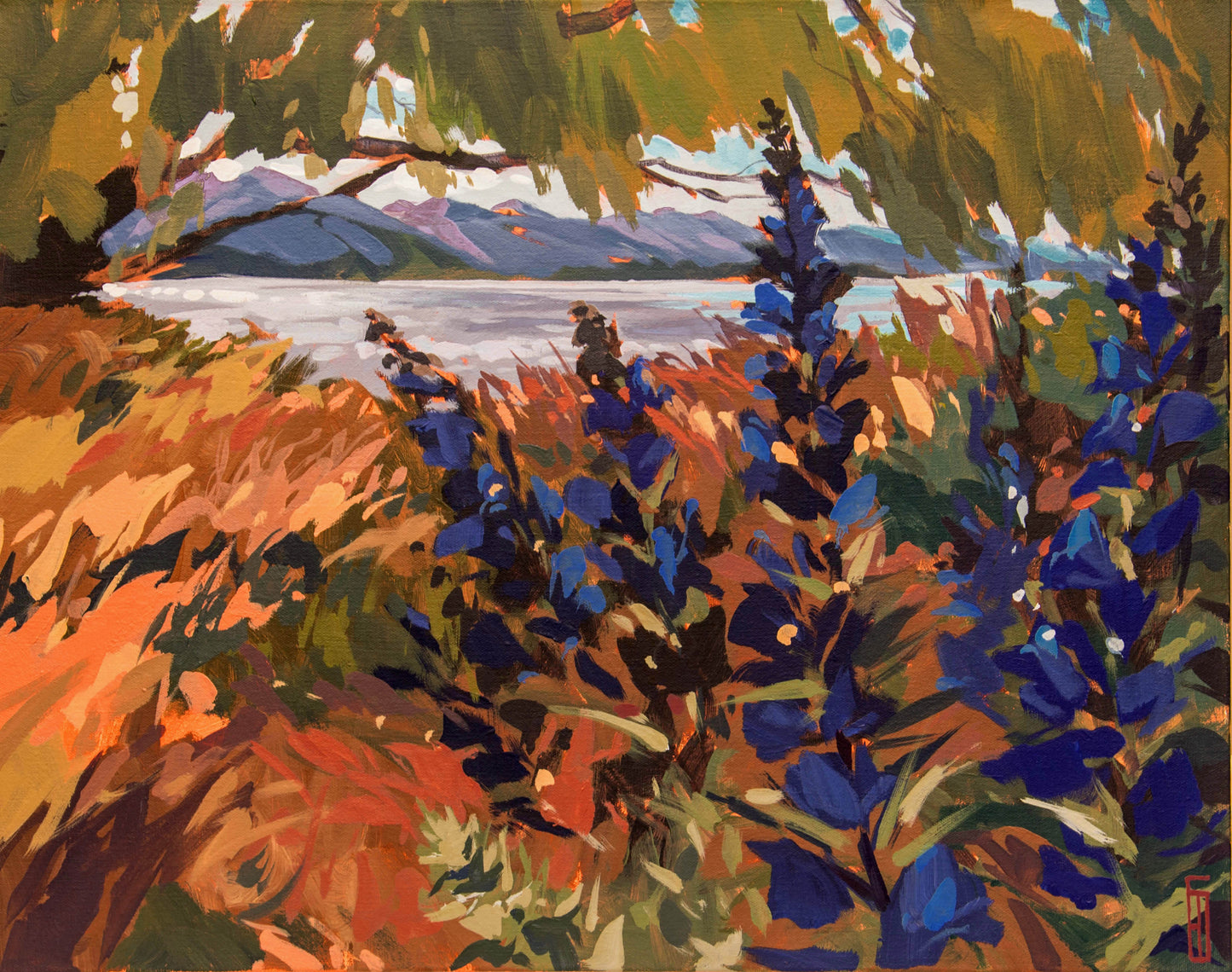 Wild Flowers at Lake Wanaka (Vipers Bugloss), New Zealand