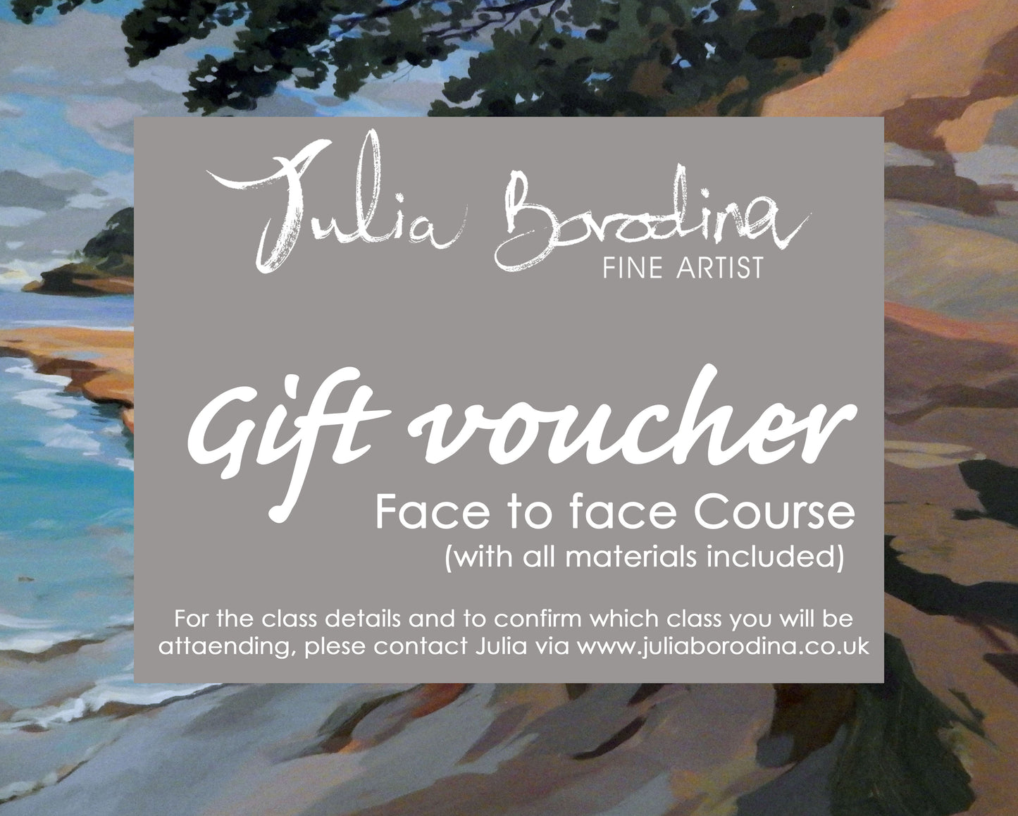 Gift Voucher (Face to face 6 DAY Course - materials included)