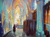 Selby Abbey, Christmas Light, acrylic