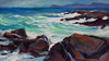 Crushing Waves on Smirisary Walk by Glen Uig, oil