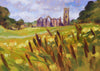 Reeds in the Last Light, Fountains Abbey, oil