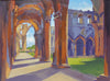 The Quiet Nave, Fountains Abbey, acrylic