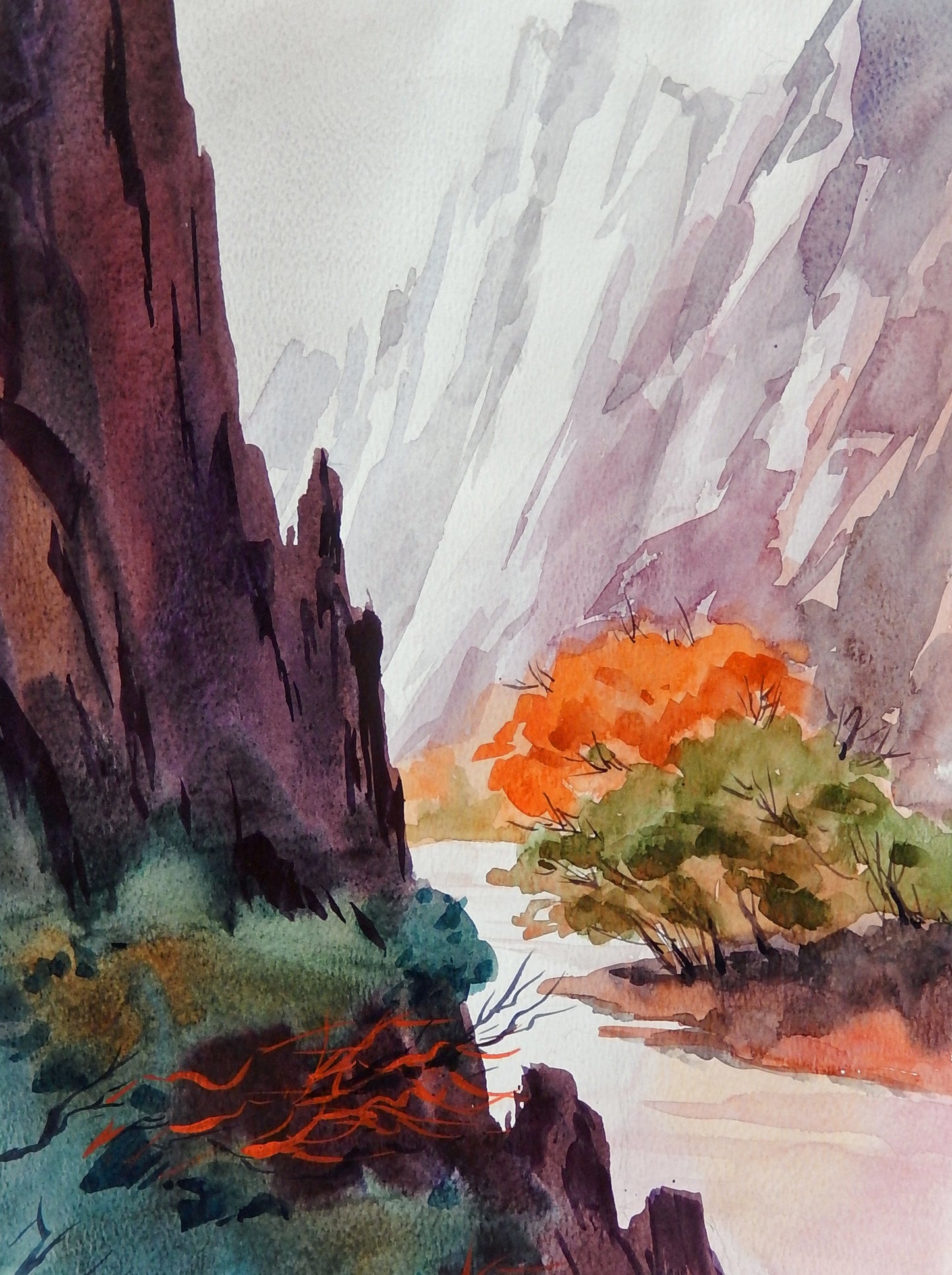 At the Bottom of the Canyon, inspired by Carl Lee Purcell