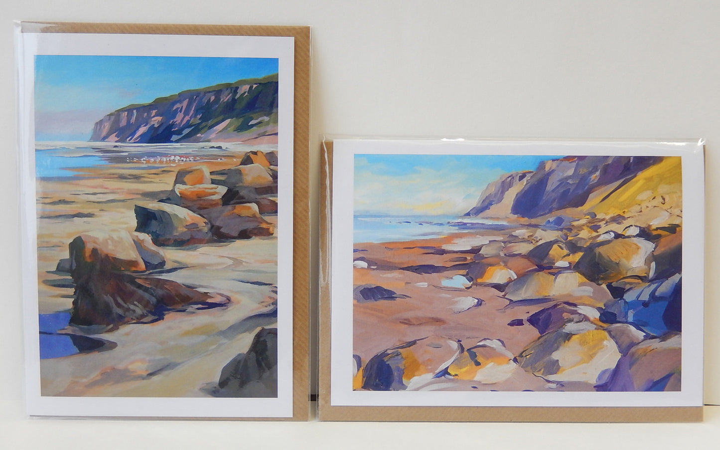 Cliffs, Filey Beach (greeting card)