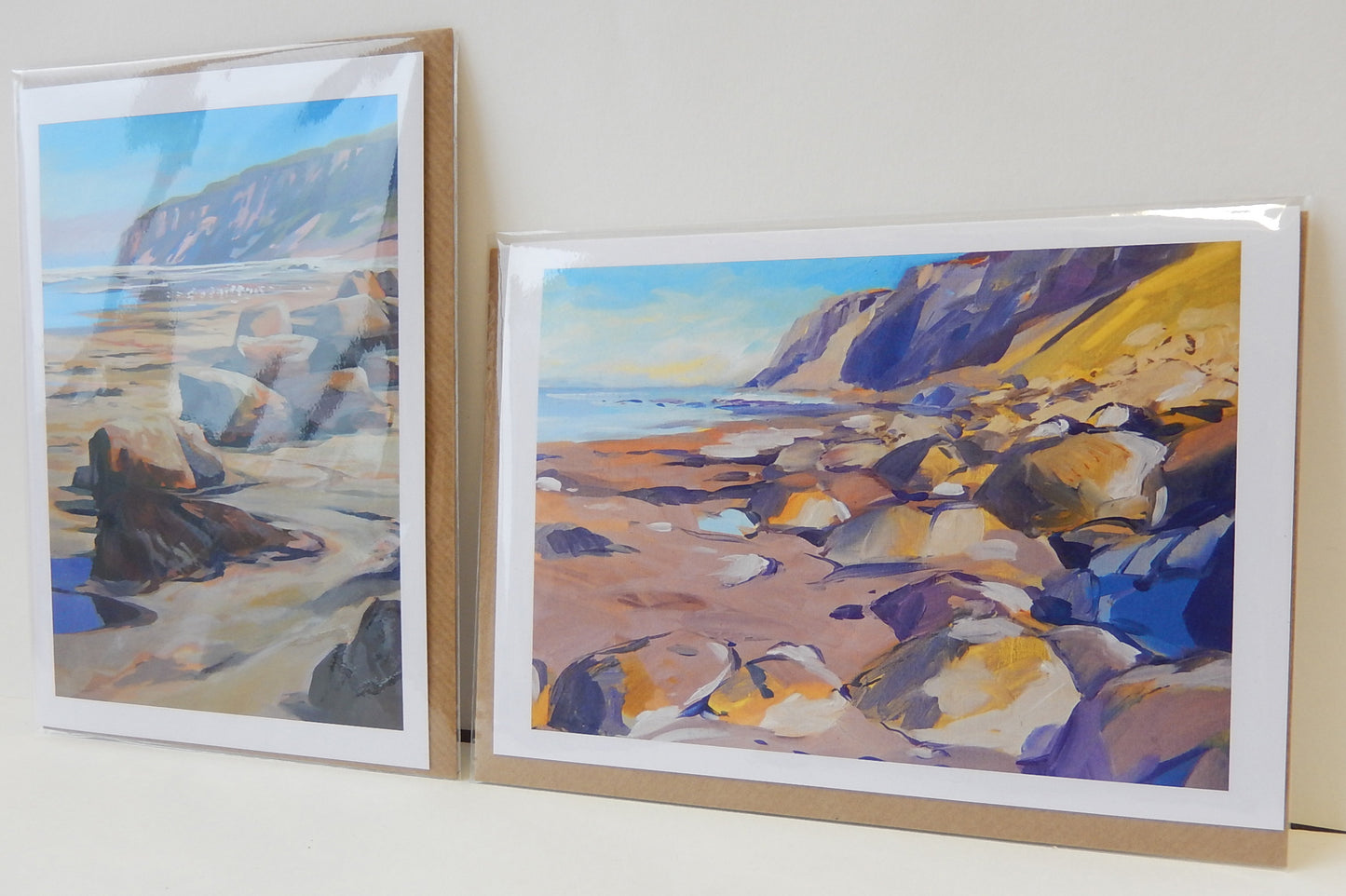 Cliffs, Filey Beach (greeting card)