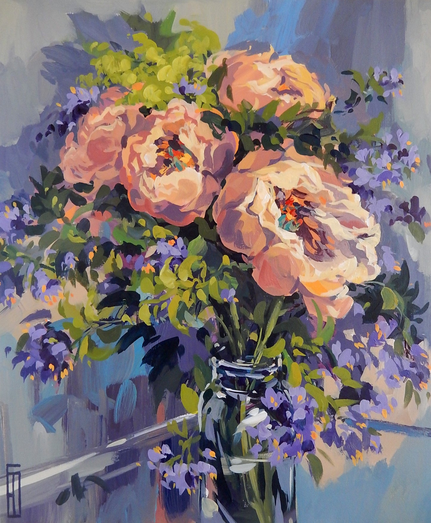 Peonies and Chilean Nightshade