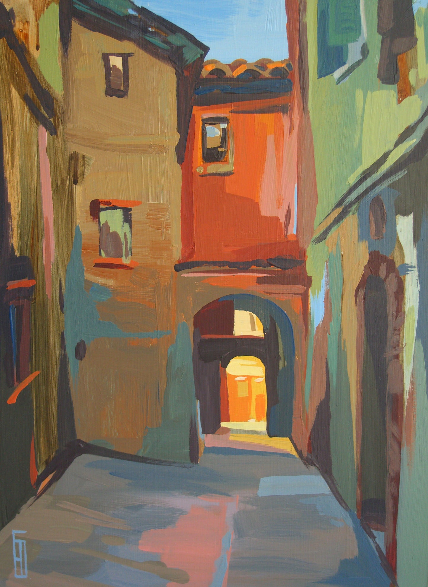 Warm and Cool Shadows, Siena